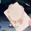 Wholesale Electroplated Glass Lily of the Valley Bow Bracelet Travel Souvenir Jewelry Gift