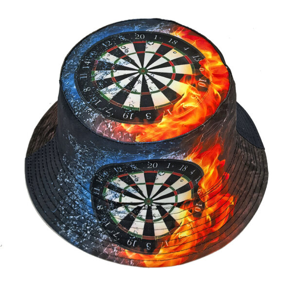 oly-c6226b75eee96fb9828965a0bf89f21e Wholesale Dart Board Print Bucket Hat Unisex Casual Outdoor Fashion Accessory