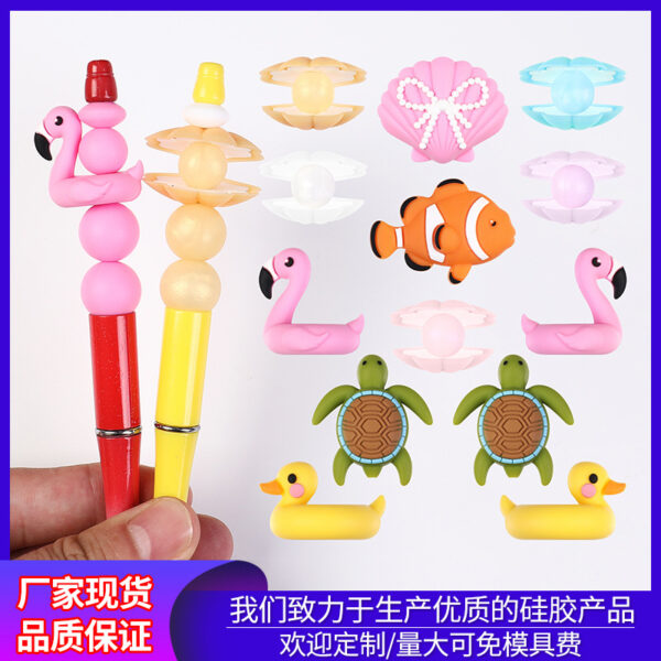 Wholesale 3D Clownfish Silicone Beads for DIY Bracelet Necklace Jewelry Craft