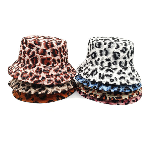 Wholesale Stylish Leopard Print Bucket Hat Sun Protection for Outdoor Beach