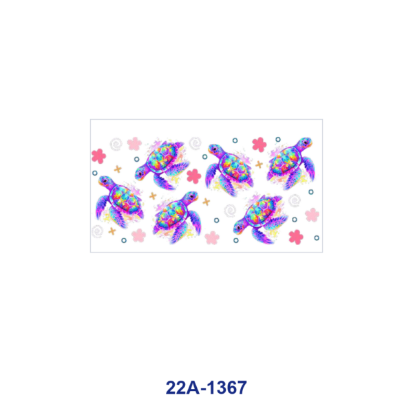 oly-c63e885d584091b3079ecbab1f647b83 Wholesale 5pcs Rainbow Tie Dye Neon Cute Wild Animal Sloth Sea Turtle Leopard Lion Dolphin Floral Heart Star Mixed Decor Prints 16oz Cup UV DTF Wraps