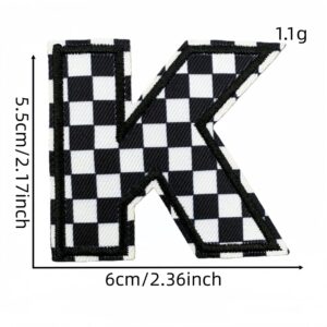 Checkerboard letter patch K