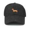 Wholesale Denim Dachshund Embroidery Baseball Cap Sun Protection Adjustable Casual Hat