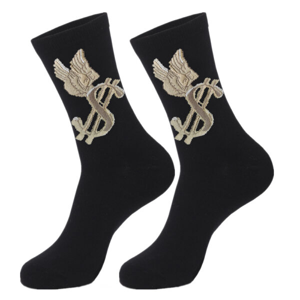 oly-c66579e33edf11f58721b891caa35650 Wholesale European Pattern Casual Socks for Youth Unisex Everyday Wear