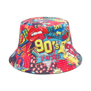 oly-c6861c125ebb22b69a21be12bddb6e14 Wholesale Retro 90s Cartoon Lips Bucket Hat Double Sided Sun Protection Fashion Gift