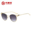 Wholesale Metal Round Gold Frame Sunglasses for Women UV400 Gray Lenses Fashion Accessory