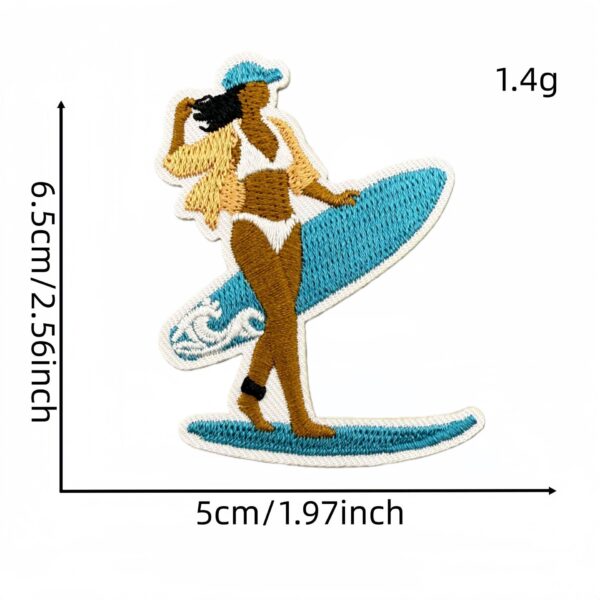 oly-c69d347593be92fd2cd9a224d3f24d39 Wholesale Cowgirl Embroidered Iron-On Patch Blue Polyester Decorative Clothing Accessory for Resale