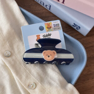 28 # Navy blue/white striped semicircle-8cm