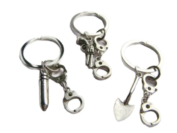 Wholesale Alloy European Style 3 Piece Keychain Set Fashion Accessory Gift
