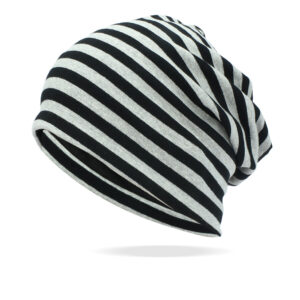Wholesale Striped Casual Cotton Beanie for Women, Breathable Spring/Autumn Hat, Fashion Accessory