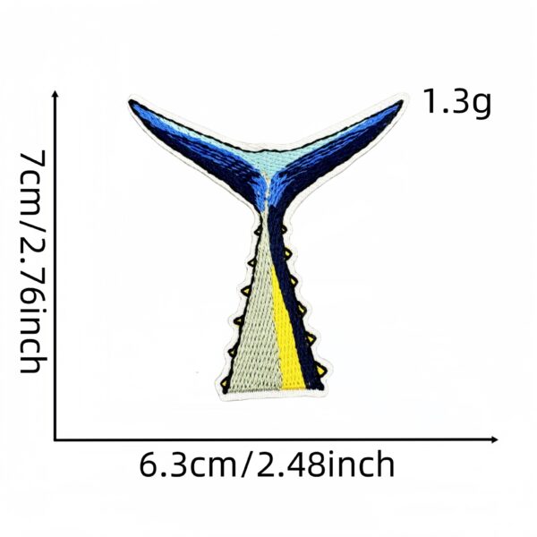 oly-c6dcd9e07225e141d7067a39ee6455cb Wholesale Marine Life Fish Embroidery Patch Polyester Thread DIY Luggage Accessory
