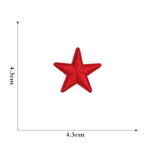 Red five-pointed star Small size cloth stickers
