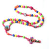 oly-c6e9bdf7e2250cc9850e081cb9c8cd9b Wholesale Kids Cartoon Cross Pendant Necklace Handmade Beaded Jewelry Accessory
