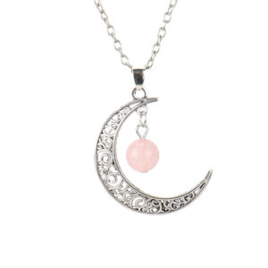 Rose quartz + chain