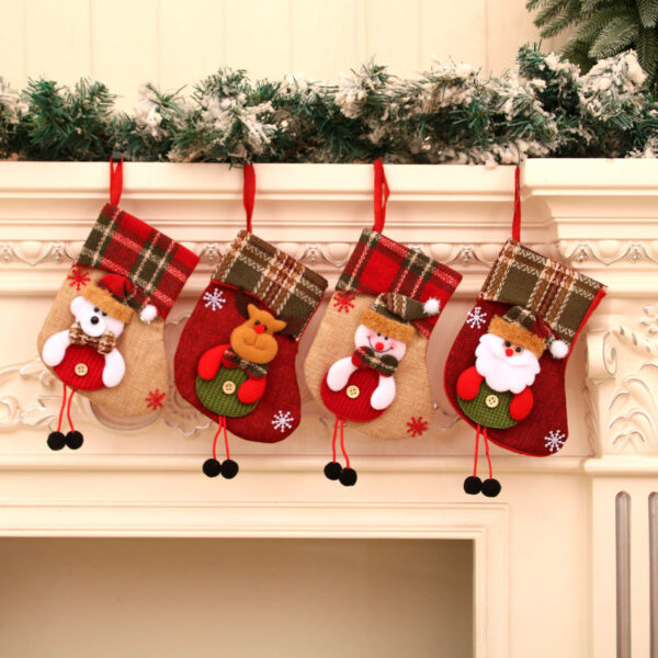 oly-c726ec0cde08d4b38a2007c6d42c0976 Wholesale European Style Christmas Stocking Ornament Polyester Gift Bag Pendant Home Decor Gift