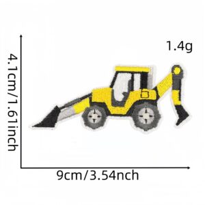 Yellow engineering vehicle cloth sticker 5#