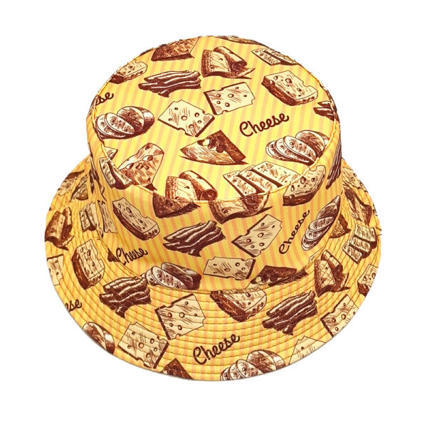 Wholesale Creative Snack Biscuit Print Reversible Fisherman Sun Hat for Outdoor
