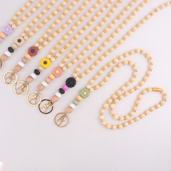 Wholesale Silicone Beaded Lanyard Necklace Fashion Accessory