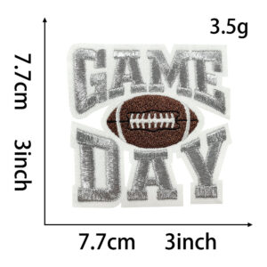Heated melt glue*silver*no rules*gameday rugby