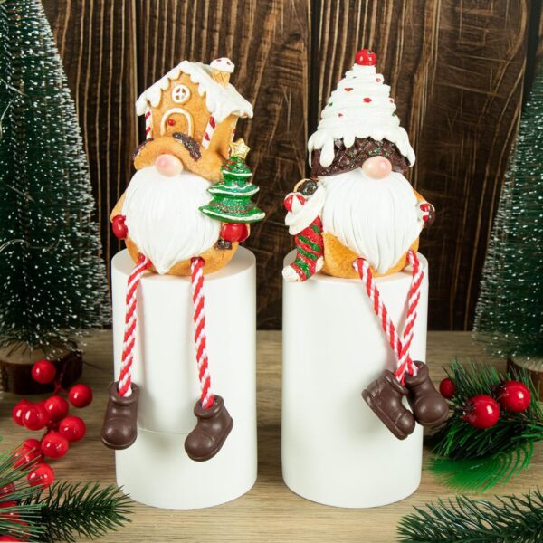 oly-c7839f1f8b44014227341a990bc325b3 Wholesale Resin Christmas Gnome Statues Desktop Decor Holiday Home Gift Set