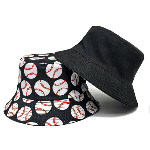 Wholesale Casual Baseball Print Bucket Hat for Sun Protection Fashion Accessory