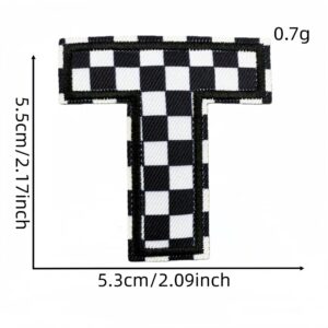 Checkerboard letter patch T-shirt