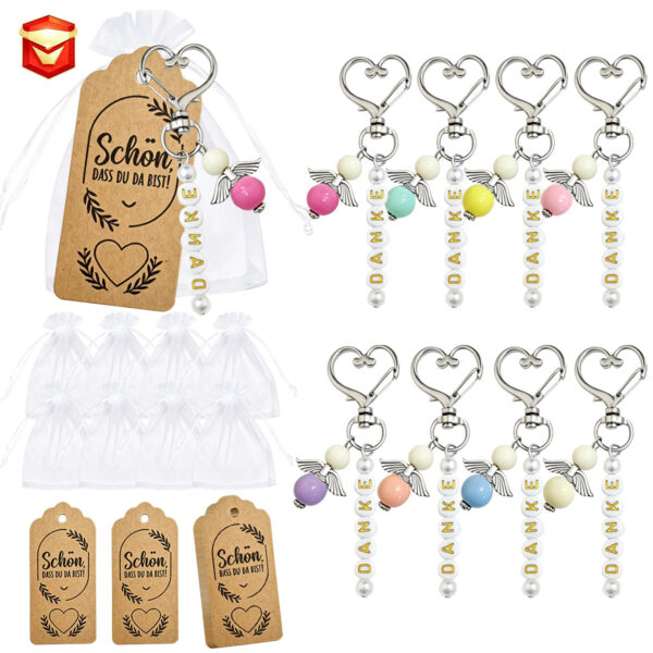 Wholesale Alloy Cute Love Angel Keychain Pendant Cross Crown Roman Numerals Designs Gift for Wedding, Baptism, Birthday, Resale
