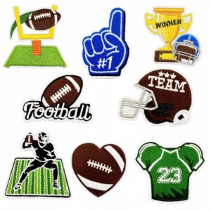 Wholesale Trendy Embroidered Rugby Patch Polyester Thread Iron On for DIY Accessories