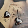 Wholesale Silver Heart Shaped Earrings for Women Elegant Fashion Jewelry Gift