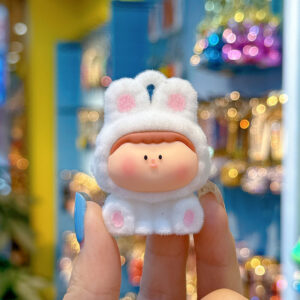 Flocked lily (single doll)-white