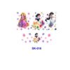 Wholesale 8pcs Watercolor Fairytale Maiden Heart Snow Rose Bow Mixed Decor Mini Cup Keychain Sticker OLY Exclusive