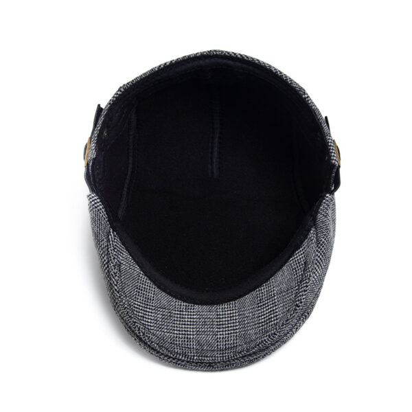 Wholesale Vintage Plaid Wool Peaked Cap, Winter Hat, Fashion Accessory, Everyday Boutique Gift