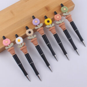 oly-c8397ea60ad76a0f6c0e7f28be17afd6 Wholesale Cartoon Sunflower DIY Beaded Pen Fashion Accessory Craft Supply