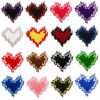 oly-c84048d9df99df0083b5b62713e4340c Wholesale Flame Heart Embroidered Patches - 16 Piece Decorative Accent Set for Clothing and Bag DIY