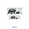 Wholesale 8pcs Maternal Themed Floral Paw Animal Cow Leopard Texture Letter Decor Mini Cup Keychain Sticker