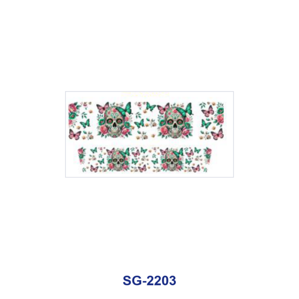 Wholesale 8pcs Mixed Gothic Rose Butterfly Print 3oz Cup Stickers Wrap