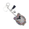 oly-c84e94c6ab2933ed4086e551afb6a6e4 Wholesale Plush Rhinestone Cartoon Owl Keychain Bag Charm Tassel Pendant Stylish Car Key Accessory Gift