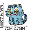 oly-c853fcb51c28a0496f4fecf27165b606 Wholesale Embroidered Patch with Cute Blue Cat Design for Clothing Decoration DIY Fashion Accessory