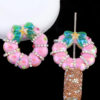 oly-c854e959a66e98ede0eda2af4355bff8 Wholesale Christmas Wreath Bow Tie Style Epoxy Plastic DIY Phone Key Bag Accessory Boutique Resale