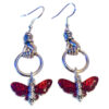 Wholesale Trendy Y2K Punk Butterfly Drop Earrings Zinc Alloy Electroplated Silver Gothic Hand Pendant Jewelry Accessory