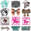 Wholesale Polyester Embroidered Patch Cowgirl Butterfly Letter Series Fashion Accessory for Jacket Decor