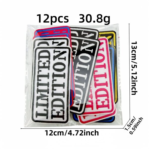 oly-c89c3df06dd9ded47983467b15f59143 Wholesale 12-Piece Iron-On Embroidered Letter Patches Polyester DIY Fashion Accessory