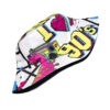 Wholesale Stylish 90s Party Bucket Hat Unisex Double Sided White Print Sun Protection