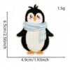 Wholesale Christmas Cartoon Snowflake Penguin Embroidered Patches Set of 8 Polyester Thread Decorative Accent Craft Supply