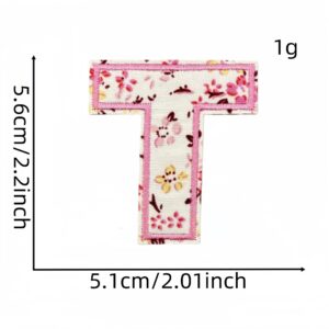 T letter floral cloth patch 25#