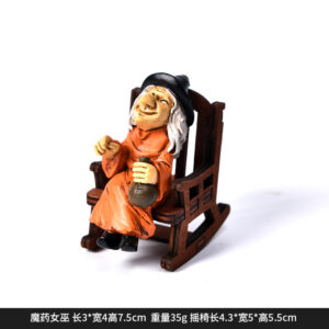 Dy2265h potion witch + rocking chair halloween ornament