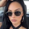 oly-c91fae2342c8c32aa176168bae3eb930 Wholesale Metal Polygon Ring Design Sunglasses Women UV400 Outdoor Sun Protection Fashion Accessory