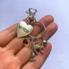 Wholesale Alloy Gothic Witch Broom Keychain Halloween Party Favors