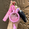 Wholesale Cartoon Rabbit Ear Oil Filled Keychain Pendant Bag Charm Gift
