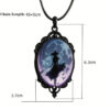 oly-c964113e0abb84b93d8d2c559390de16 Wholesale Black Gothic Witch Oval Pendant Necklace Halloween Gothic Jewelry Accessory for Party Gift